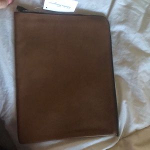 Salvatore Ferragamo Leather travel tablet pouch